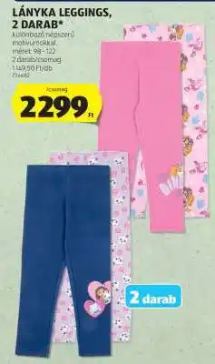 ALDI Lányka Leggings, 2 darab ajánlat