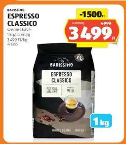 ALDI BARISSIMO ESPRESSO CLASSICO ajánlat