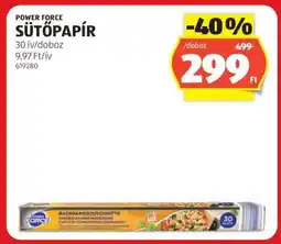 ALDI POWER FORCE Sütőpapír ajánlat