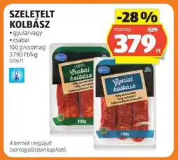 ALDI Szeletelt kolbász ajánlat