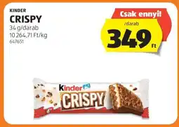 ALDI Kinder Crispy ajánlat