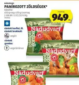 ALDI Nádudvari Panírozott Zöldségek ajánlat