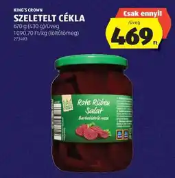 ALDI KING'S CROWN Szeletelt Cékla ajánlat