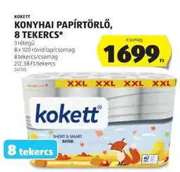 ALDI Kokett Konyhai Papírtörlő, 8 Tekercs ajánlat