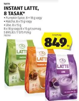 ALDI TUTTI INSTANT LATTE, 8 TASAK ajánlat