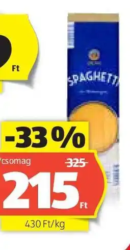 ALDI Spaghetti ajánlat