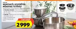 ALDI CROFTON Nemesacél keverőtál műanyag tetővel ajánlat