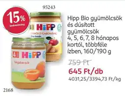 Rossmann Hipp Bio gyümölcsök és dúsított gyümölcsök ajánlat