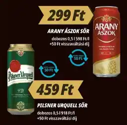 Príma arany ászok sör ajánlat