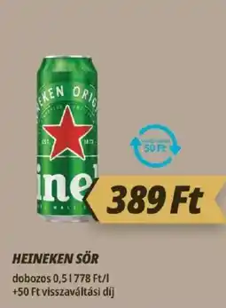 Príma Heineken sör ajánlat