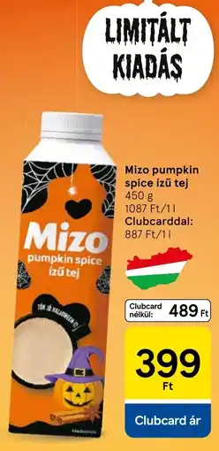 Tesco Mizo ízű tej ajánlat