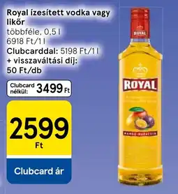 Tesco Royal izesített vodka vagy likőr ajánlat
