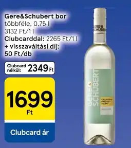 Tesco Gere&Schubert bor ajánlat