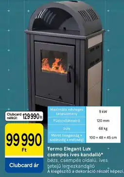 Tesco Termo Elegant Lux csempés íves kandalló ajánlat