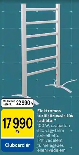 Tesco Elektromos törölközőszárítós radiátor ajánlat