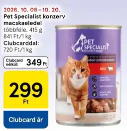 Tesco Pet Specialist konzerv macskaeledel ajánlat