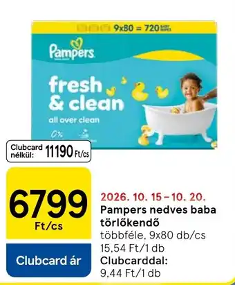 Pampers nedves baba törölkendő