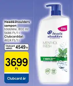 Tesco head & shoulders sampon ajánlat