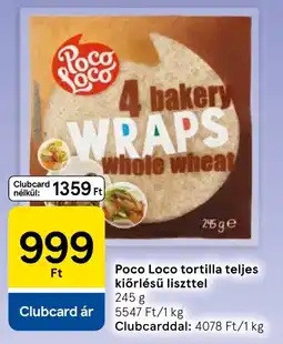 Tesco Poco Loco tortilla ajánlat