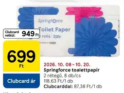 Tesco Springforce toalettpapír ajánlat