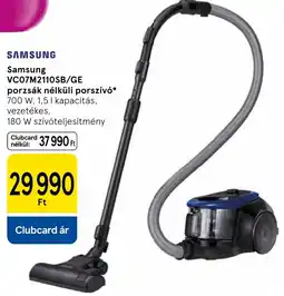 Tesco Samsung porzsák nélküli porszívó ajánlat