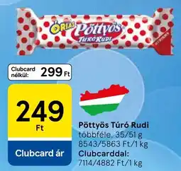 Tesco Pöttys Túró Rudi ajánlat