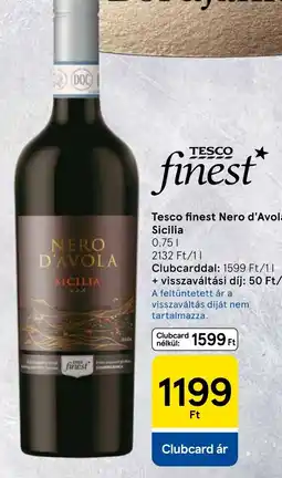 Tesco Tesco finest Nero d'Avola ajánlat