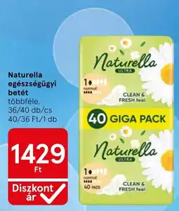 Tesco Naturella egészségügyi betét ajánlat