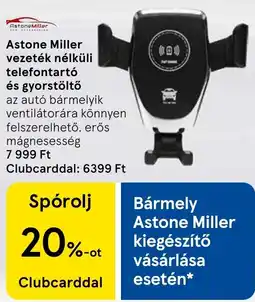 Tesco Astone Miller vezeték nélküli telefontartó és gyorstöltő ajánlat