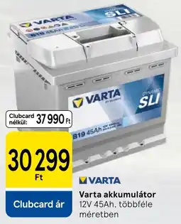 Tesco Varta akkumulátor ajánlat