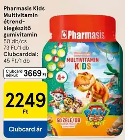 Tesco Pharmasis multivitamin kiegészítő gumivitamin ajánlat