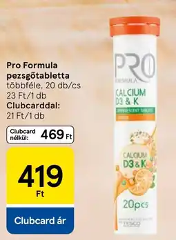 Tesco Pro Formula pezsgőtabletta ajánlat