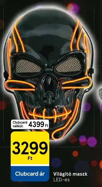 Tesco Világító maszk ajánlat
