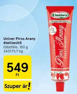 Tesco Univer piros arany etelizesito ajánlat