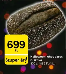 Tesco Halloweeni cheddaros rusztika ajánlat