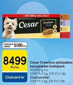 Tesco Cesar Creations alutasakos kutyaeledel ajánlat