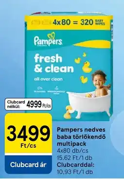Tesco Pampers baba törölködő ajánlat