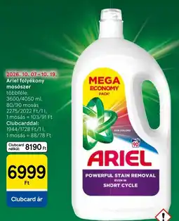 Tesco Ariel folyékony mosószer ajánlat