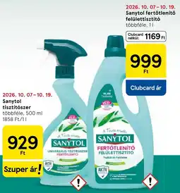 Tesco Sanytol fertőtlenítő felülettisztító ajánlat