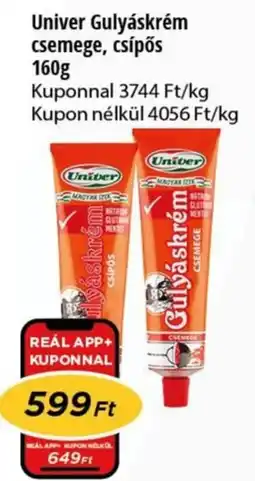 Real Univer gulyáskrém ajánlat