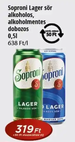 Real Soproni lager sör ajánlat