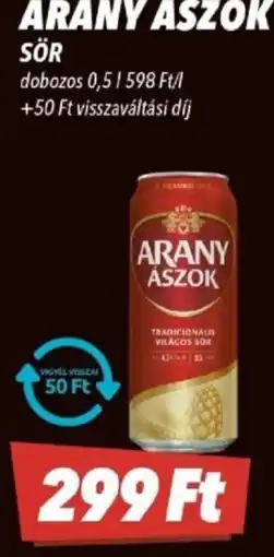CBA Arany ászok sör ajánlat