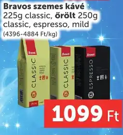 PRIVÁT Bravos szemes kávé ajánlat