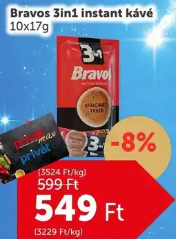 PRIVÁT Bravos 3in1 instant kávé ajánlat