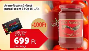 Aranyfácán sűrített paradicsom