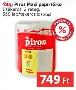 PRIVÁT Cba piros papírtörlő ajánlat