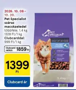 Tesco Pet Specialist száraz macskaeledel ajánlat