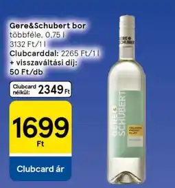 Tesco Gere-Schubert bor ajánlat