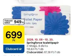Tesco Springforce toalettpapír ajánlat