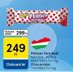 Tesco PÖTTYÖS Túró Rudi ajánlat